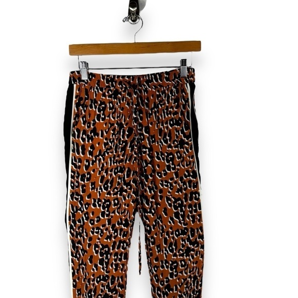 4 for $20 SALE! Zara Woman Leopard Print Tuxedo Stripe Pants, Orange/Black, XS - Picture 3 of 11